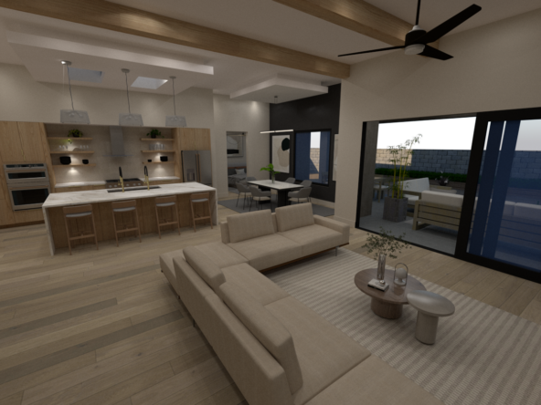 Living Dining Kitchen